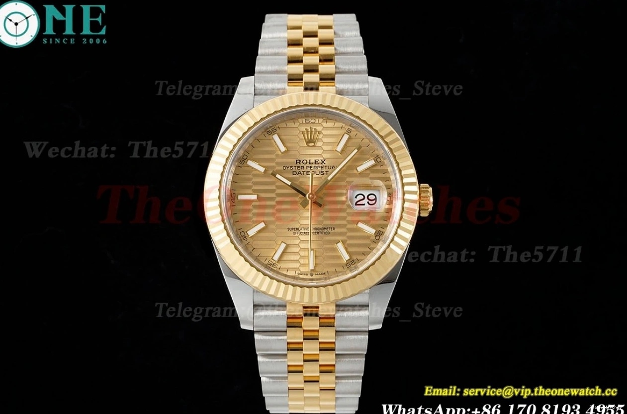Datejust Jub 126333 YG Textured SH3235 Gold SS 41mm Dial Clean 0208